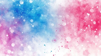 Elegant watercolor background with pink and blue hues and bokeh effect for creative projects