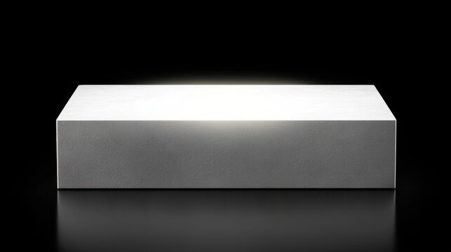 A white rectangular box with a light shining from the top.