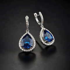 Elegant diamond drop earrings
