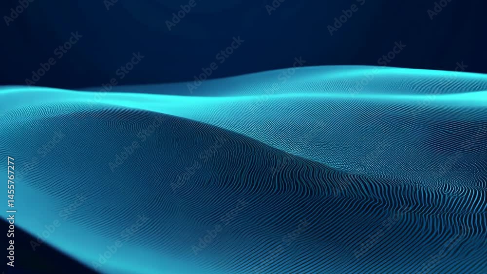 Poster dynamic blue abstract background: a beautiful gradient wave animation for tech corporate concepts
