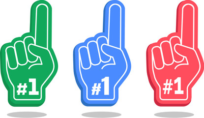 Fototapeta premium Number One sports fan hands