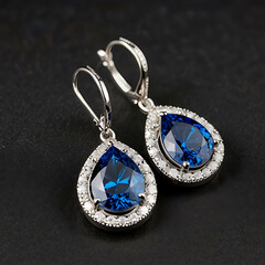 Elegant diamond drop earrings