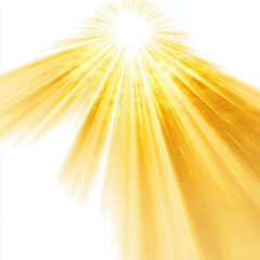 Obraz premium Golden Sunlight Radiance: A Majestic Abstract Background , isolated on white background