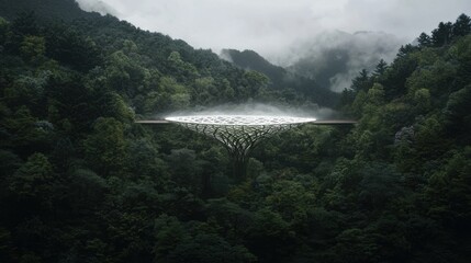 Suspension Bridge in the Forest
