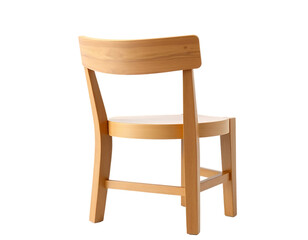 Fototapeta premium Wooden chair isolated on transparent background.