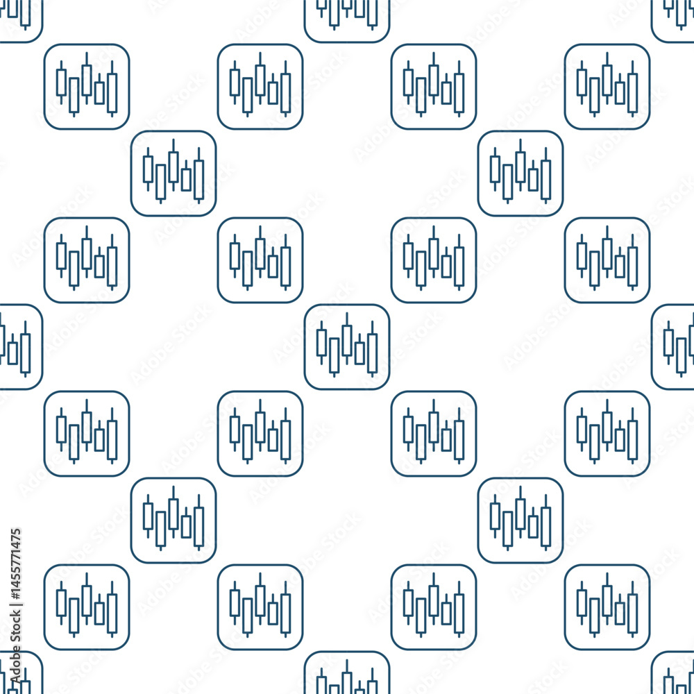 Poster candlestick chart vector buying cryptocurrencies minimal linear seamless pattern