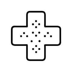 medical cross with dots on transparent background for web and graphic design
