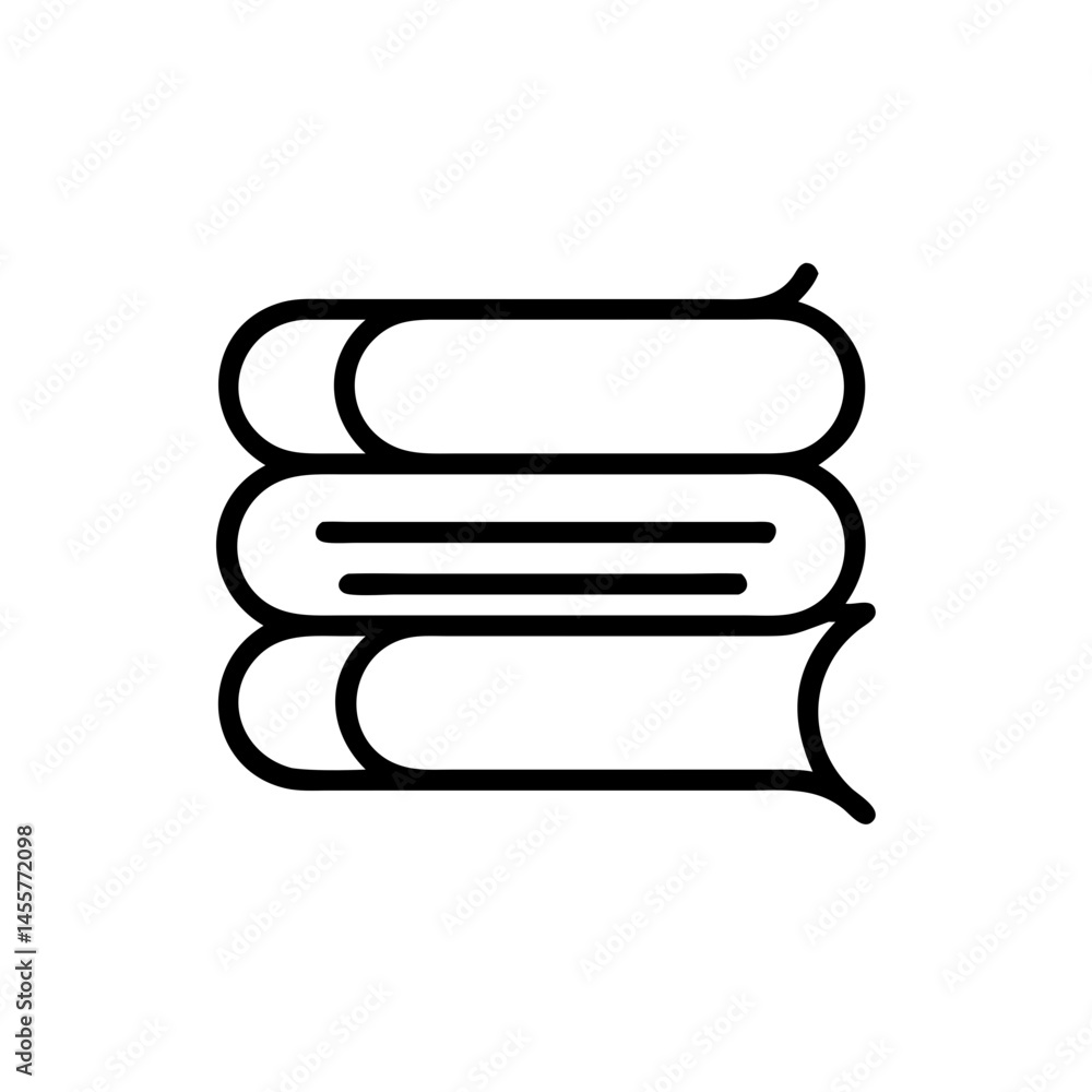 Poster books stack duplicate on transparent background for web and graphic design