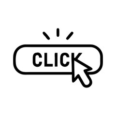 buy label with click on transparent background for web and graphic design