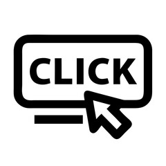 buy label with click silhouette on transparent background for web and graphic design