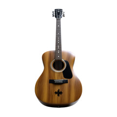 Acoustic guitar featuring soundwave pattern embodying musical vibes and artistic expression in a creative environment.