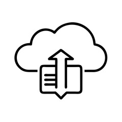 cloud book upload on transparent background for web and graphic design