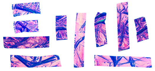 Purple Pink Foil Tape Arrows Set Illustration for Decorative Craft and Design Projects