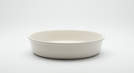 Isolated ceramic dish on white background for food presentation