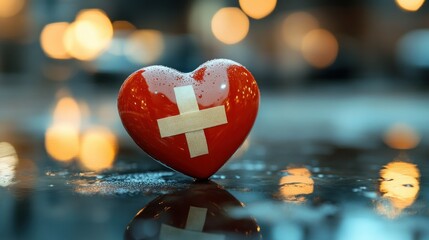 Heart with Swiss Cross, Symbol of Care