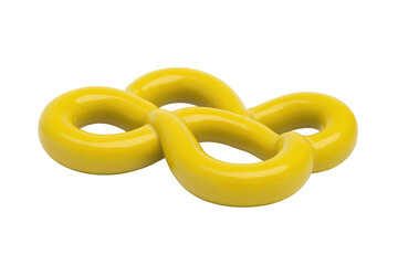 Abstract infinity symbol, bright yellow