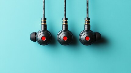 Naklejka premium High-quality in-ear headphones, studio-quality audio