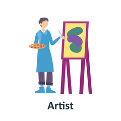 Artist Vector illustration which can easily modify or edit