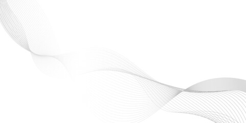 Abstract background with black waves lines and smoke, grey white abstract background with flowing particles, connecting dots and lines on a white background.