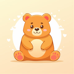 flat design bear