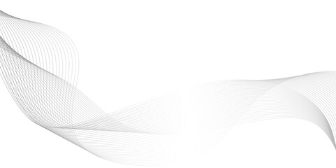 Abstract background with black waves lines and smoke, grey white abstract background with flowing particles, connecting dots and lines on a white background.