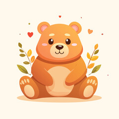 flat design bear