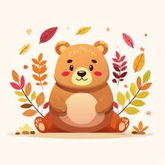 flat design bear