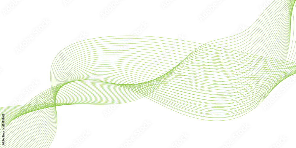 Canvas Prints abstract background with green waves line, contour line patterned background illustration, line curv