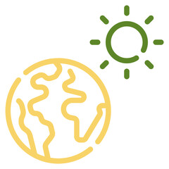 Earth and Sun Icon