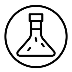 Lab Technician Vector Line Icon Design
