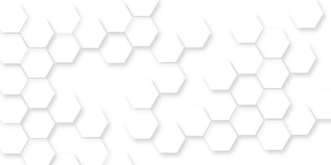 Fototapeta premium Hexagonal white hexagons honeycomb wallpaper.Abstract white hexagon concept background, soft white background, Abstract white hexagon background,Seamless pattern with hexagon. 