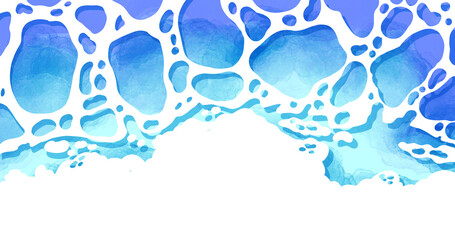 illustration of waves and sea foam