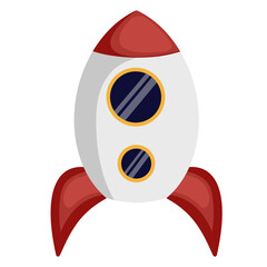 Rocket Flat Illustration