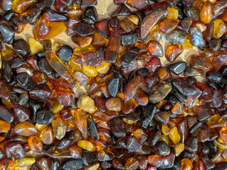true amber mineral stones