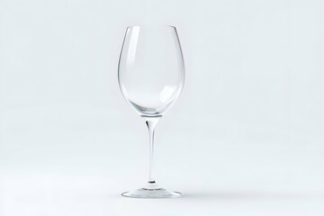 Obraz premium Elegant clear wine glass mockup suited for branding and product display.