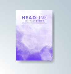 Cards with watercolor background. Design for your cover, date, postcard, banner, logo.