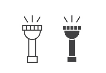 simple flashlight icon set