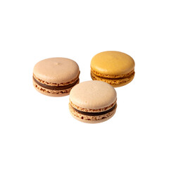 Fototapeta premium Delicious french macarons dessert photography sweet treat bakery confectionary on transparent background