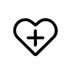 Fototapeta premium hand with plus and heart healthcare benefit on transparent background for web and graphic design