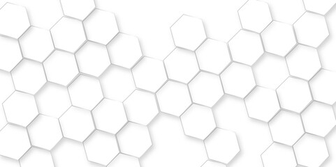 Abstract white lines hexagons honeycomb wallpaper, modern futuristic wallpaper, futuristic nature background modern and sophisticated pattern in bright, Perfect geometric pattern beautiful background.