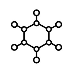 molecular structure with heart on transparent background for web and graphic design