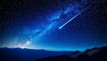 生成AI画像：夜空と流れ星