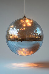 Obraz premium disco ball on a mirror