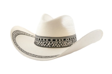 White sombrero hat isolated on white background ideal for holiday designs costume themes and posters