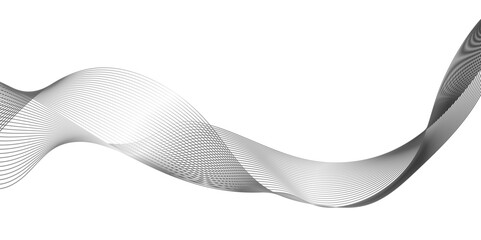 abstract smoke on black wave line background, technology line stripe isolated science digital flowing black line, illustration of abstract black gradient background.	
