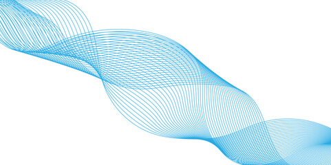 abstract blue wave line background, futuristic technology and sound wave pattern, minimal wave with smooth digital wave  line Pattern, modern background with blue wavy lines and particles.