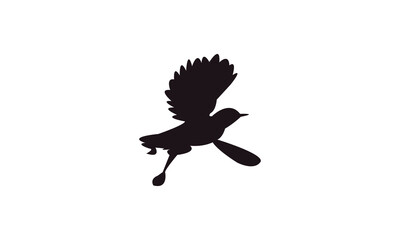 African stonechat bird Silhouette Design  And Vector Illustration. 