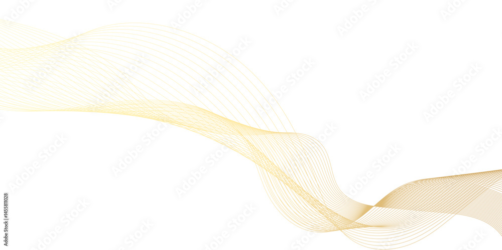 Fototapete Dynamic sound wave isolated on white background, abstract orange and pink technology blend smooth wave lines, Abstract gold background and square and dynamic waves modern background.