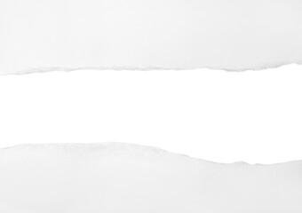 white torn paper with space