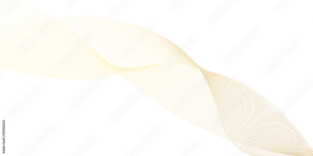 Poster abstract yellow wave line background, abstract background with dynamic orange waves lines and partic